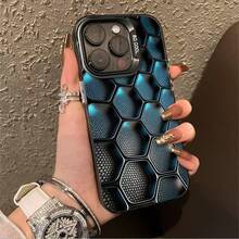 Tech Grid Is Suitable For Apple 16Pro Phone Case,  16Pro New Model, 14Pro Premium, 17Pro Personalized - 彩銀殼-紫色-科技方格 - 查看 7