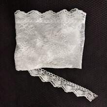 1pc Floral Lace Triangle Scarf, Waist Tie Apron, Korean Style Minimalist Skirt, Suitable For Outdoor, Wedding Dress Matching - Triangular Scarf - View 9