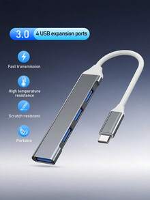 USB 3.0 扩展集线器，多端口分线器，笔记本电脑 USB 扩展坞，4 端口 USB 扩展，支持 U 盘、移动硬盘、键盘、鼠标和其他设备 - 彩色 - 查看 11