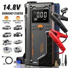 Car Battery Jump Starter With Air Compressor 150PSI, Car Jumper Starter Portable , 12V Jump Box Car Battery With 600LM Light, Jumper Cables, Large LCD Display, Power Bank - Jump Starter & Air Compressor - View 3