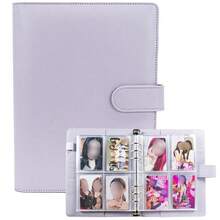 1 Set Premium Multifunctional A5 Photo Card Storage Album, Fashionable Photo Album Design, Compact And Durable, PU Leather Loose-Leaf Notebook Cover, Suitable For Daily Planning And Note Organization, Office Supplies, Card Storage Folder - A - View 16