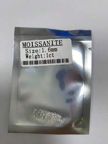 100% 小莫桑石 白色 D 色圓形切割莫桑石散石，適用於珠寶製作（數量有誤，請參考重量 1ct） - 白色 - 查看 16