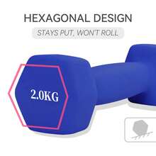 Premium Hex Dumbbell Set With Organizer Rack - 1kg, 2kg, 3kg Pair Set - Soft Touch Non-Slip Grip For Strength Training & Toning - Space Saving Design - 1kg, 2kg, 3kg - View 6