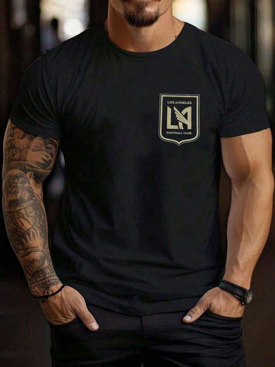 Camiseta unisex. Para hombres. Manga corta. Camisa de manga corta. Ropa de primavera. Ropa de verano. Prenda de vestir. Prenda superior. Ancha. Silueta. Diseño con estampado. Regalo - Negro - Ver 1