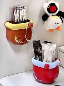 Magnetic Wall-Mounted Storage Rack, Refrigerator Storage Box, Multi-Functional Storage Box, Kitchen Storage Box, Magnetic & Stand-Up, Multi-Purpose Holder For Pens, Remote Controls, Keys And Accessories | Refrigerator, Kitchen, Desk, Bedside Storage Rack - Multicolor - View 7