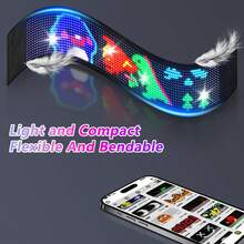LED Signs That Can Be Programmed, Adaptable LED Displays, Text Programming Via Mobile App, Adjustable Brightness Settings, By USB, Ideal For Store Signage, Vehicles, Concerts, Festive Decorations, And Gifts - LED Sign - View 3