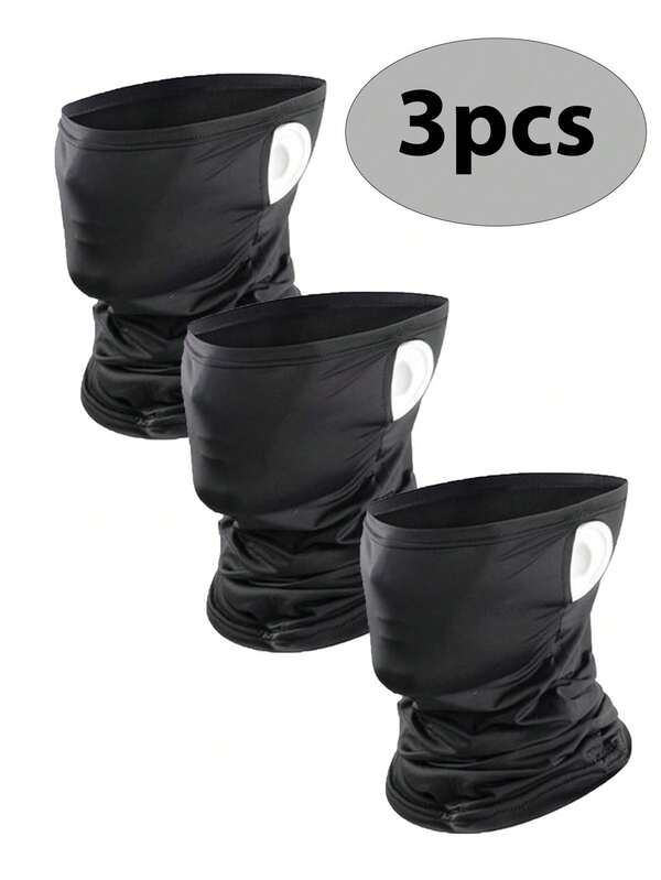 1pc/Multi-Piece Unisex Solid Color Ear-Loop Neck Gaiter Sun Protection Face Mask, Breathable Outdoor Fishing Cycling Commuting Multi-Use Face Cover