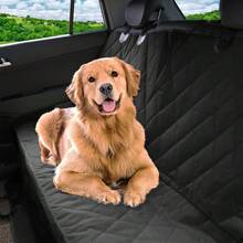 Car Pet Seat Cover With Rope, Waterproof Car Back Seat Pet Protective Mat, Non-Slip Universal, Suitable For Carrying Pet Dogs When Going Out. - Black - View 2
