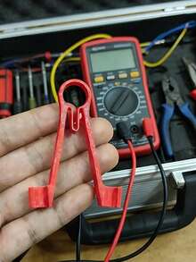 2Pcs Multimeter Probe Holder Clamp & One-Handed Operation-Test Probe Pen Clip Assistant With Suitable For Common Tip Probes,Compatible For Component Test Leads,For Electricians,Hobbyists,Universal Meter Probe Bracket,No Power Required, - 2pcs - View 8