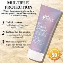 Protector solar SPF50, crema protectora solar, protector solar de defensa UV, bloqueador solar SPF50, protector solar facial, protector solar corporal, protector solar invisible, protector solar hidratante, protector solar ligero, protección solar para exteriores, PA+++, protector solar diario - Púrpura polvoriento - Ver 8