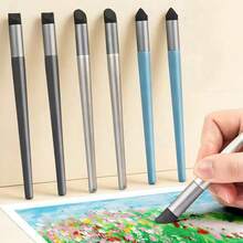 3pcs Oil Pastel Special Friction Pen Set, Outlining Pen, Blending Pen, Heavy Color Wax Crayon, Soft Head Transition Sponge Ball, Rendering Painting Brush Tool, 3 Styles Available, Washable, Essential For Painting Art - Sets - View 1