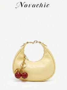 Bolso de Hombro/Axila para Mujer, Casual, Minimalista, Espacioso, Ligero y Versátil - Amarillo mantequilla - Ver 2