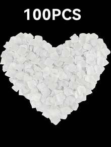 100/1000/2000pcs White Artificial Rose Petals, Faux Silk Petals, Suitable For Weddings, Romantic Nights, Proposals, Engagements, Celebrations, Parties, Back To School, Valentine's Day - White - View 13