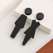 2 Pack Bohemian Wood Bathroom Signs Suitable Home & Hotel Restroom Decor - Black Wooden Wall-Mounted Suitable Men & Women, Irregular Shape With Minimalist, Material Public Or Private Bathrooms - 2 Pieces - View 6