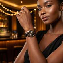 Champion Women's Analog Gold Watch CN20828K + Necklace And Earring Set - Gold - View 8