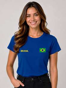 Women's Brazil T-Shirt, PV Cool Mesh - 皇家藍 2070 - 查看 7