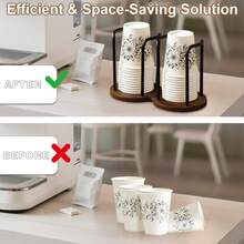 Bathroom Cup Holder (Fits Cups Up To 3.35 Inches Diameter), Stylish Disposable Cup Dispenser, Plastic Toothbrush Cup Storage Organizer - Perfect For Office, Kitchen, Gym, School Or Cafe - Multicolor - View 8