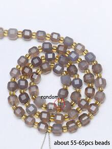 Natural Stone Colorful Faceted Square Beads, Faceted Square Loose Spaced Beads For Jewelry Making Diy Unique Bracelets, Necklaces, Earrings Crafts - Multicolor - View 51