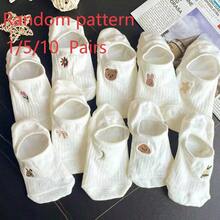 1/5/10 Pairs Women's Solid Color Ribbed Invisible Socks, Lightweight Non-Slip Low-Cut Socks, Suitable For All Seasons, Perfect For Back To School - White - View 8