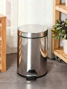 Stainless Steel Pedal Trash Can, Featuring Odor-Proof And Non-Contact Design. Suitable For Kitchen, Bathroom, Bedroom, Office And Other Home Settings. Available In 5L And 3L Capacities. - New Model - View 2