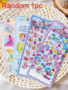 3D Water Sticker Cartoon Wiggle Water Injection 3D Sticker Cute DIY Phone Graffiti Decoration Sticker Holiday Gift - Multicolor - View 14
