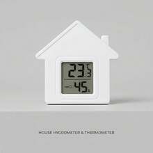 Mini House-Shaped Temperature & Humidity Meter, Electronic Display, Indoor/Outdoor Universal, No Power Required (Battery Not Included) - A - View 6