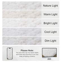 Soft Shag Rugs For Bedroom, White Fluffy Shaggy Rugs For Living Room Office, Luxury Modern Plush Carpet Girls Boys Room Dorm Indoor Home Decor, Upgrade Non-Slip - 白色 - 查看 8
