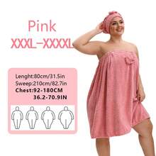 Juego de 2, Tamaños 80*210cm/80*160cm, 350Gsm, Falda de Baño Extra Grande + Gorro de Ducha de Princesa, Ajustable Adecuado para M-XXXXL, Falda de Baño Engrosada, Ideal para Uso Doméstico, Viajes, Sauna y Spa, Dimensiones 31.5*82.7In/31.5*63In. - Multicolor - Ver 12