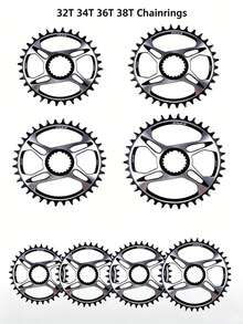 ZRACE 12速 32T-38T 7075鋁合金直裝式齒盤，適用 S M9100/M8100/M7100 MTB 升級 - 銀色 - 查看 4