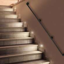 SanBouSi For Stairs Pipe Handrail Metal Sturdy Stair Handrail 12 Feet Handrails - Black - View 5