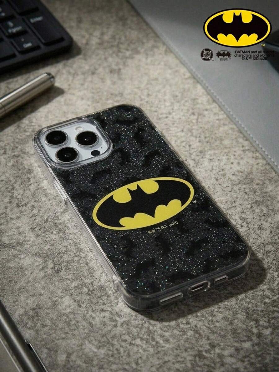 Batman X Joivida 1個時尚印花保護手機殼,時尚卡通圖案設計,防震抗指紋,輕巧耐用適合日常使用,酷炫配件完美契合你的風格 - 彩色 - 查看 1