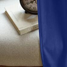 Plain Velvet Curtain With 8 Buttons (1 Piece), Soft And High Quality Fabric, Enhances The Style Of Your Home, Perfect To Complement Any Modern Decor Style. - Biru Terang - View 7