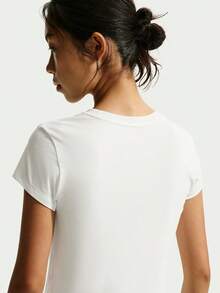Nike Women's AS W NSW NK CHLLKNT MDCRP TEE Short Sleeve Knit Collarless T-Shirt TIM6415-133 - White - View 2