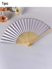 10/5/2pcs Set & 1pc Foldable Paper Hand Fan, Multipurpose Solid Color Folding Fan, Modern Collapsible Fan For Home, Performance Props, Summer - Multicolor - View 12