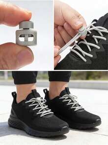 10/50/100pcs Colorful Dual-Hole Spring Buckle Non-Slip Nylon Fasteners, Suitable For Luggage, Shoelace Adjustment, Jacket Elastic Cord Buckle, Clothing Buttons, Multiple Colors, Multiple Materials - A - View 5