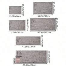 1 buah Keset Kamar Mandi Minimalis Lembut Berbahan Chenille, Menyerap Air, dan Anti Selip, Keset Lantai Kamar Mandi - Light Grey - View 3