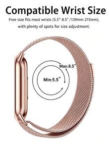Dây đeo Milanese Loop cho Mi Band 8/9/10, dây thay thế đồng hồ bằng thép không gỉ hít nam châm, vòng tay lưới kim loại điều chỉnh được cho nam và nữ - Mi Band 8/9/10 - Xem 7