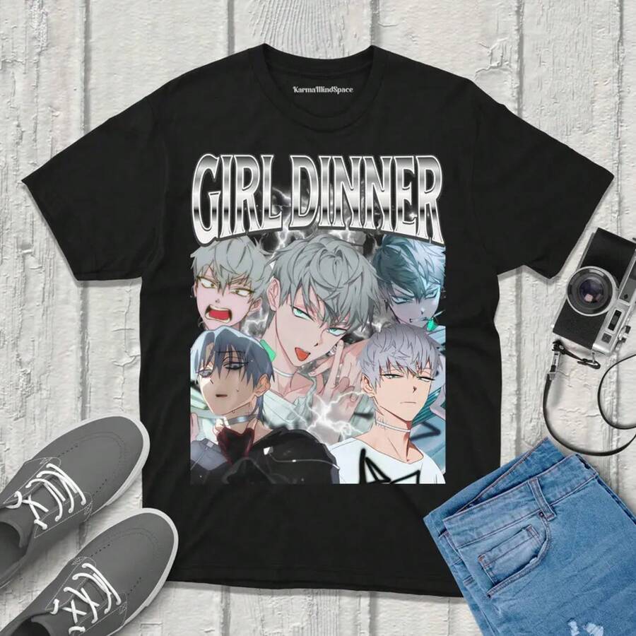 Till Girl Dinner Alien Stage Shirt Retro90s Bootleg Fanmerch ALNST Merchandise - 黑色 - 查看 1