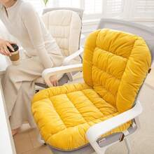 Soft Knitted Wool Chair Pad: Comfortable And Warm, Suitable For Office, Home And Living Room Use - Machine Washable, Provides Back Support, Polyester Material - Multicolor - View 4