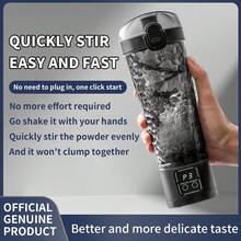 Portable Electric Stirring Cup, Type-C Charging (1300mAh Lithium Battery), LED Display, Multi-Speed Adjustment, Suitable For Cold And Hot Beverages, One-Click Motor Detachment, Easy To Clean, Ideal For Mixing Coffee, Milk, Milkshake, Soy Milk, Etc. - Multicolor - View 5