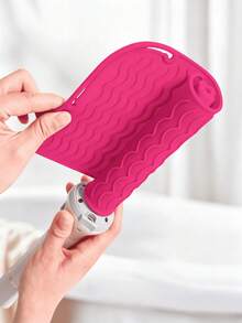 2/1 piezas Alfombrilla resistente al calor de TPR, Bolsa de almacenamiento de viaje con doble capa aislante, Esencial para la vuelta a la escuela y dormitorio, Compatible con rizador de pelo - Multicolor - Ver 9
