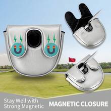 1pc Golf Putter Cover, Fashionable Cute Cartoon Design, PU Material, Scratch-Resistant & Durable, Magnetic Closure, Universal Fit - Multicolor - View 5