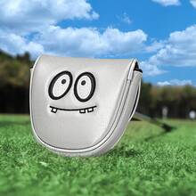 1pc Golf Putter Cover, Fashionable Cute Cartoon Design, PU Material, Scratch-Resistant & Durable, Magnetic Closure, Universal Fit - Multicolor - View 3