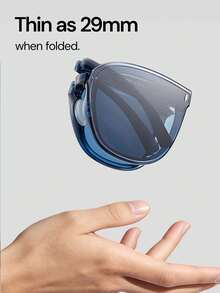 Beneunder Gafas de Moda Cuadradas Grandes Plegables - FD020 - Óxido marrón - Ver 2