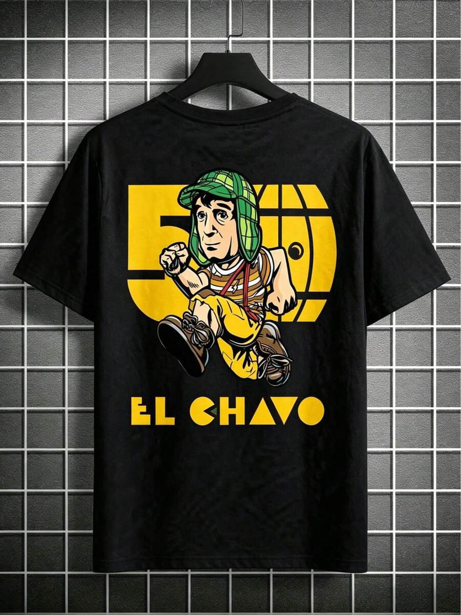 Men's Casual T-Shirt Made Of 180g Cotton, Comfortable And Breathable Fabric, With A Print Of El Chavo Del 8, Excellent Quality, Ideal As A Gift For Dad, Boyfriend, Colleagues And Friends, The Me - 白色 - 查看 1