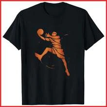 Black Cotton T-Shirt For "March Madness" Basketball Tournament, Modern Style T-Shirt, Oversized 100% Cotton T-Shirt - Streetwear Style / Popular / Casual Everyday / Look - 黑色 - 查看 1