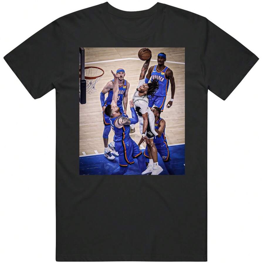 Camiseta Viral de Fan de Stephon Castle Dunk, Camiseta de Estilo Moderno, Camiseta Oversize 100% Algodón - Estilo Streetwear / Popular en / Casual Diario / Look Moderno - Negro - Ver 1