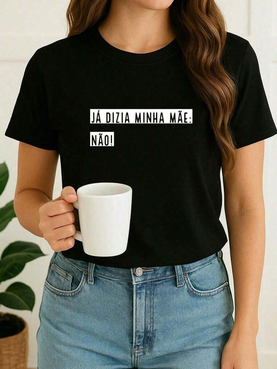 Camiseta Babylook con Frases Divertidas que Mi Madre Solía Decir: No,Elección perfecta de regalo de cumpleaños o festividad para amigos, familiares, novio o novia - Multicolor - Ver 1