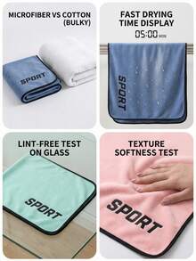 Ultra-Absorbent Fitness Yoga Towel Gym Training Sports Towel For Gym Running Cycling Outdoor Sports Use Fitness Workout Equipment Beach Towel Yoga Accessories Summer Travel Camping Essentials Hiking Outfits Room Bathroom Decor - Multicolor - View 5