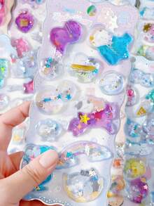 3D Water Sticker Cartoon Wiggle Water Injection 3D Sticker Cute DIY Phone Graffiti Decoration Sticker Holiday Gift - Multicolor - View 15